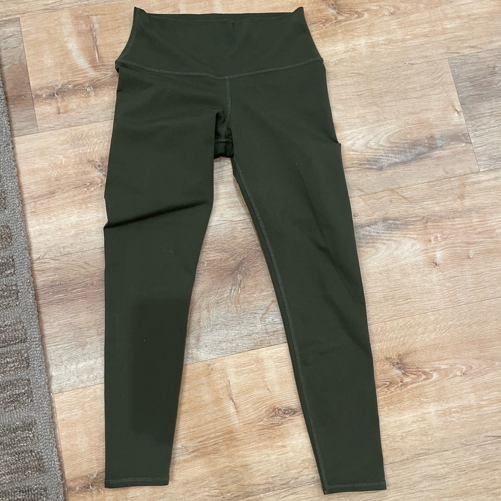 Olive Green High-Waist Leggings